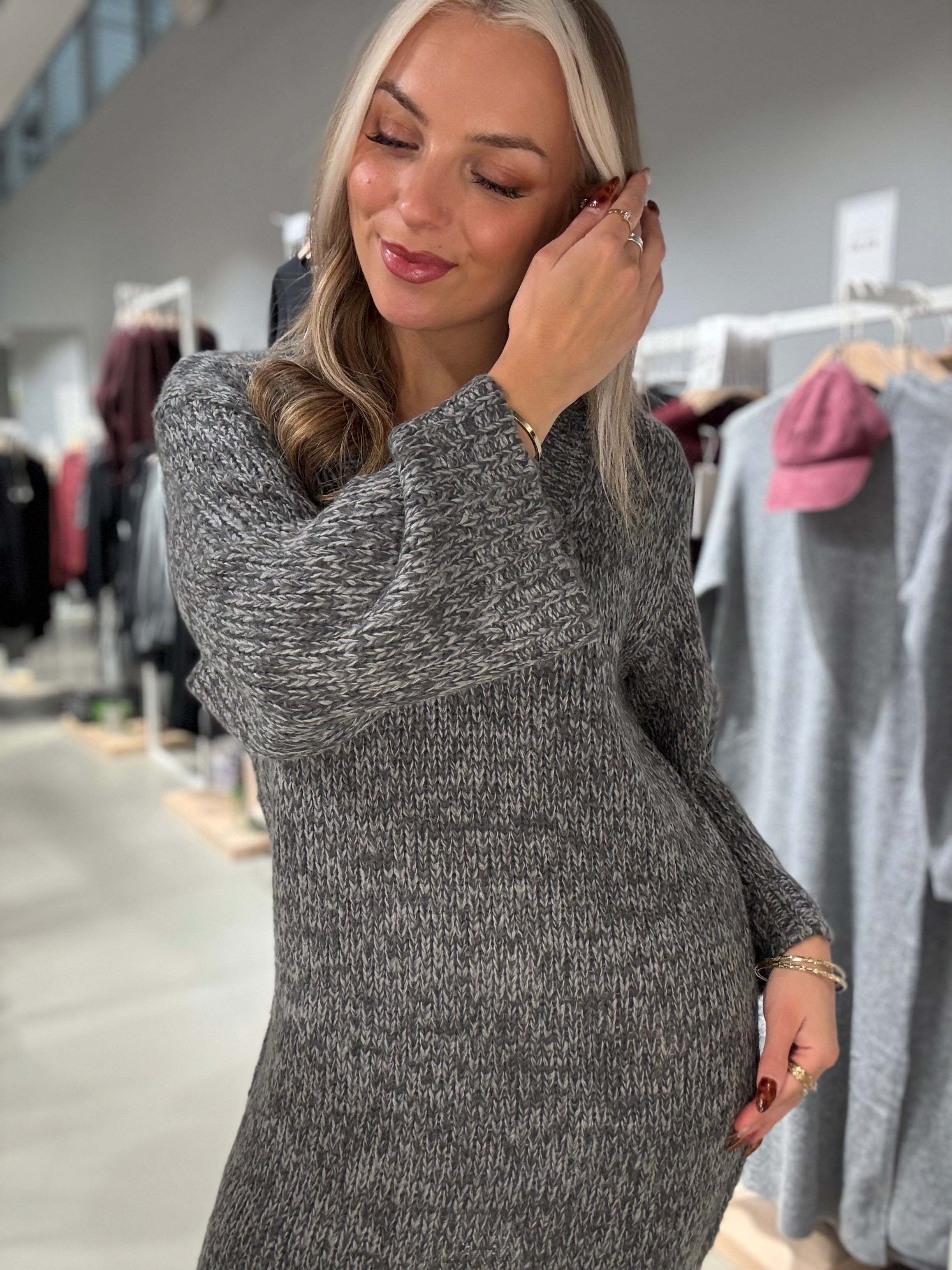 NMGINNA Short Dress - Medium Grey Melange